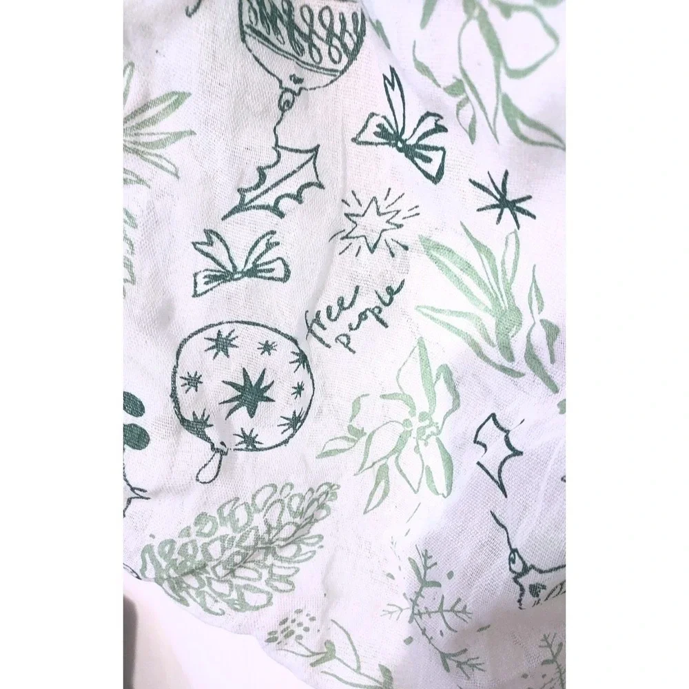 Free People Christmas Reusable Tote Crossbody Shoulder‎ Bag Gauze Knit Boho Bag